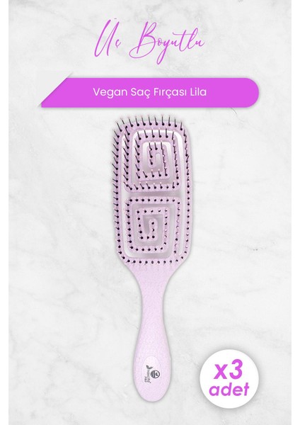 Üç Boyutlu Saç Fırçası Vegan Lila 5853 x 3 Adet
