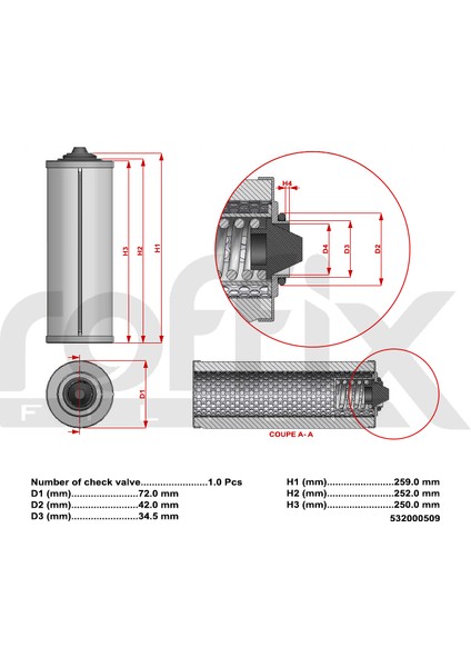 Vakum Pompası Separatör Filtresi 532000509