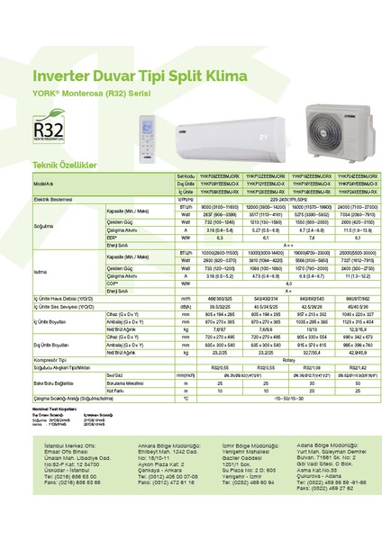 Monterosa Inventer 18000 BTU Duvar Tipi Klima (R32)