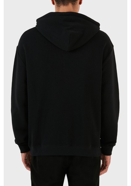 Desenli Kanguru Cepli % 100 Pamuk Kapüşonlu Relaxed Fit Sweat Erkek Sweat 6R1M8P 1J7DZ 0042 fiyatları