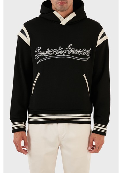 Logolu Kapüşonlu Kanguru Cepli % 100 Pamuk Regular Fit Sweat Erkek Sweat 6R1MG1 1jwpz 0999