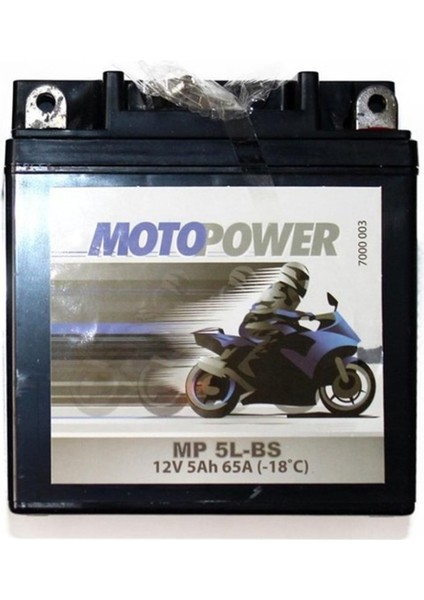 Hsgl Motorsiklet Akü 12V 5AH 65A-BS Batarya Motopower 12V5AH Dik Akü