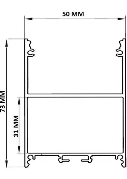 Lineer Sıva Üstü- Sarkıt 5cm X100CM