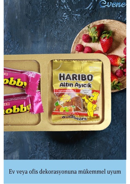 Şekerlik Altın Renk Sunumluk Drajelik Dekoratif Tabak Üçlü Model indirimleri