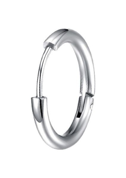 Çelik Gri 10 mm Tekli Küçük Unisex Halka Küpe ET96BY