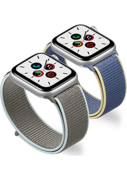 Apple Watch 42-44MM Krd-03 Hasır Gece Parıltısı Kordon