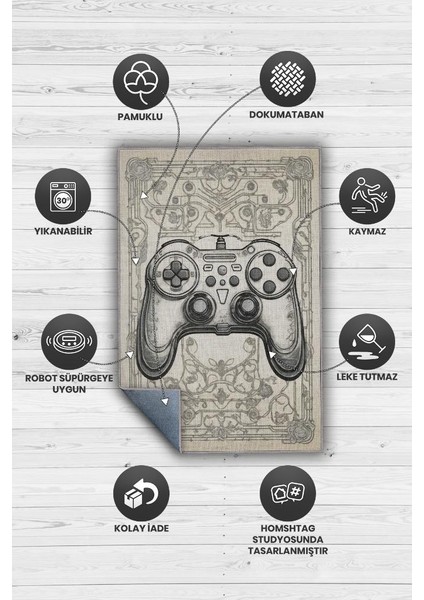 Gamer Odası Bej Halı,Krem Renkli Genç Odası halısı,Açık Renkli Oyuncu Odası Halısı,Krem Çocuk Odası Halısı fırsatları