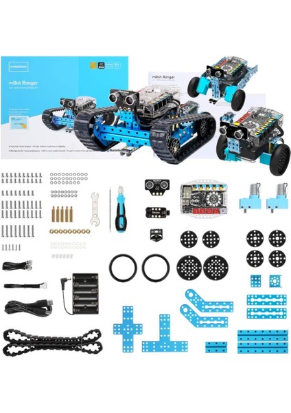 Mbot Ranger 3'ü 1 Arada Robot Kiti, Metal Malzemeler
