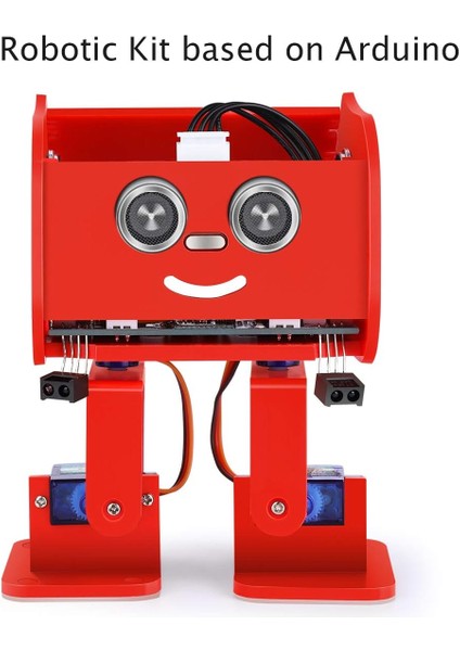 Penguin Bot Iki Ayaklı Robot Kiti Uyumlu - Kırmızı