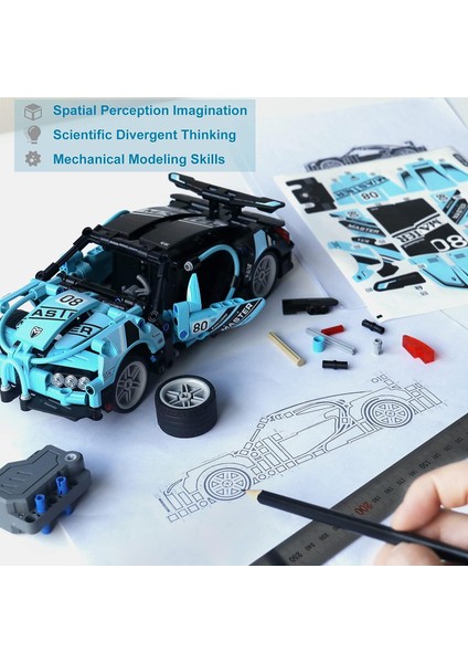 Bıranco Oyuncak Araba Modeli Yapı Kiti - Yarış Arabası Stem Oyuncak
