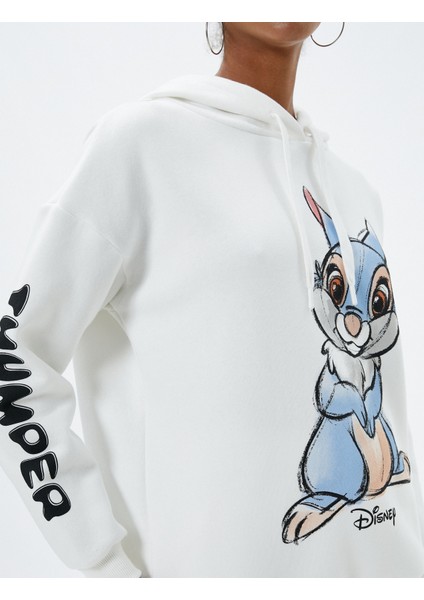 Kapşonlu Bambi Sweatshirt Baskılı Lisanslı Uzun Kollu