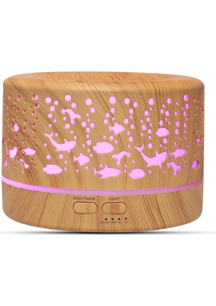 Wood Grain Ultrasonik Nemlendirici 500ML (Yurt Dışından)