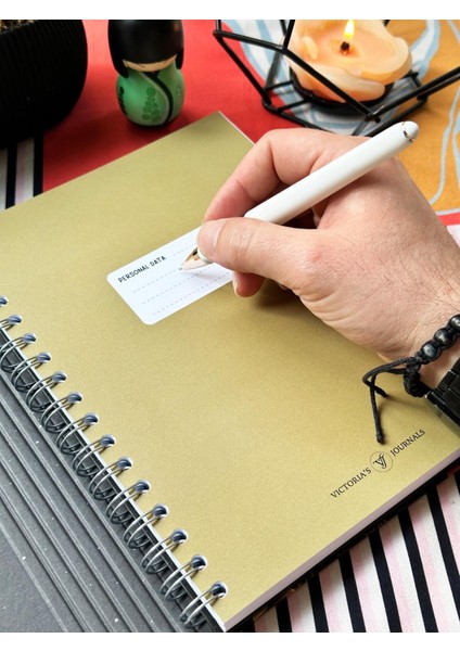 Gizli Spiralli Defter Sert Kapak 192 Sayfa 96 Yaprak 17X24 cm 90GR. Noktalı