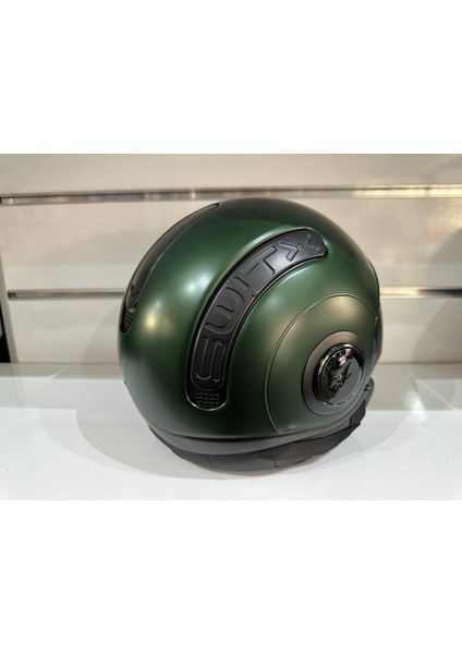 Kask Sx.10 Mat Yeşil Çenesiz Güneş Gözlüklü
