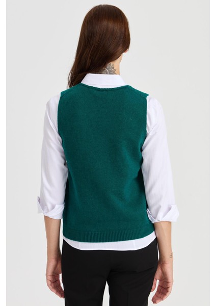 Kadın Sıfır Yaka Önü Baklava Linksli Yün Süveter K.ö.başı fırsatları