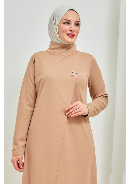 Tesettür Tunik Pantolon Takım BRC8075 Latte