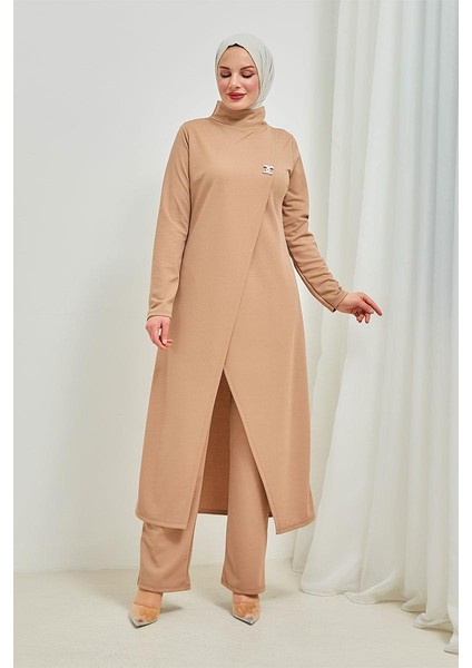 Tesettür Tunik Pantolon Takım BRC8075 Latte
