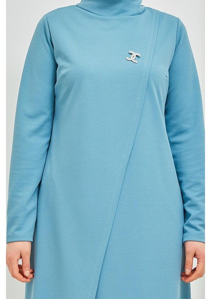 Tesettür Tunik Pantolon Takım BRC8075 Mavi