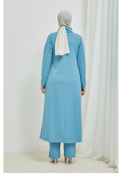 Tesettür Tunik Pantolon Takım BRC8075 Mavi