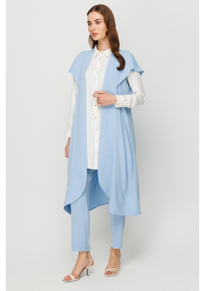 Tırnak Kol Yelekli Tunik Pantolon Yelek Takım Mavi modelleri