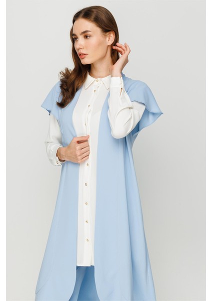 Tırnak Kol Yelekli Tunik Pantolon Yelek Takım Mavi fırsatları