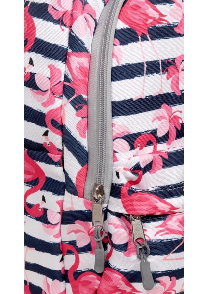 Pembe Flamingo Desenli Okul Sırt Çantası fırsatları