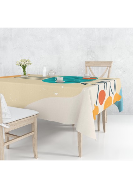 Çiçek Temalı Dijital Baskı Masa Örtüsü Alho_tblc-50 (140X180)