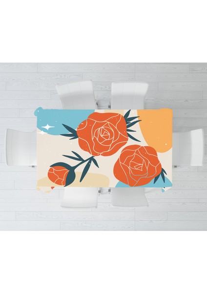 Çiçek Temalı Dijital Baskı Masa Örtüsü Alho_tblc-49 (140X220) modelleri