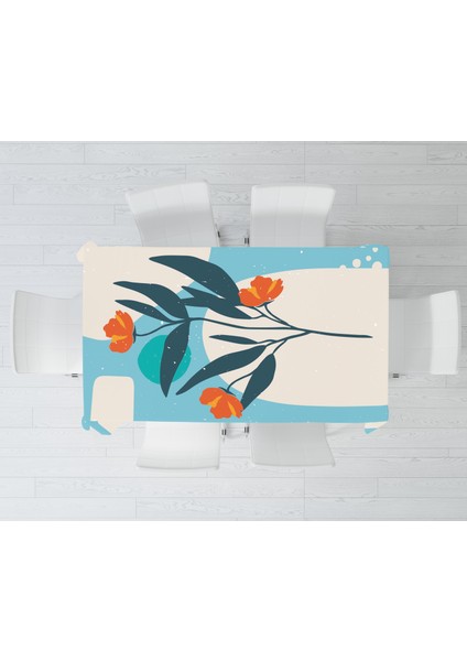 Çiçek Temalı Dijital Baskı Masa Örtüsü Alho_tblc-47 (140X260) modelleri