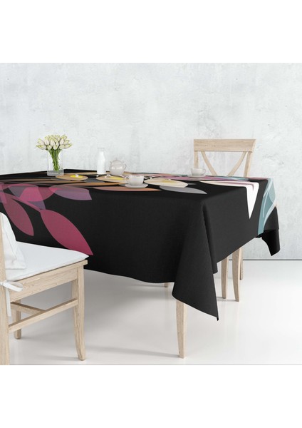 Çiçek Temalı Dijital Baskı Masa Örtüsü Alho_tblc-59 (140X220)