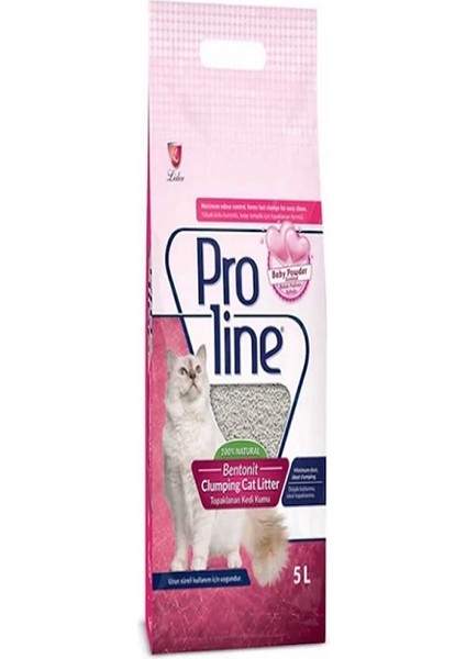 Pro Line Pudralı Ince Topaklaşan Bentonit Kedi Kumu 5 L