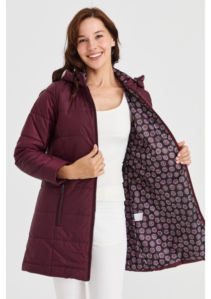 Kadın Astarı Araboy Kapitone Kaban Bordo fiyatları