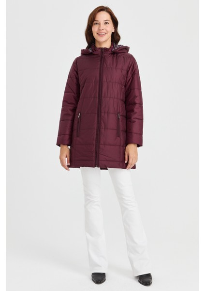 Kadın Astarı Araboy Kapitone Kaban Bordo modelleri