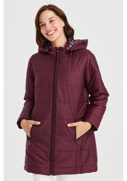 Kadın Astarı Araboy Kapitone Kaban Bordo indirimleri