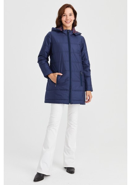 Kadın Astarı Araboy Kapitone Kaban Lacivert fırsatları