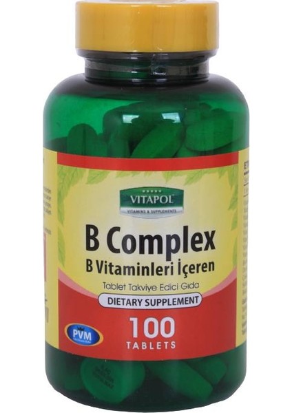 B Vitamini Kompleks 100 Tablet Vitamin B Complex
