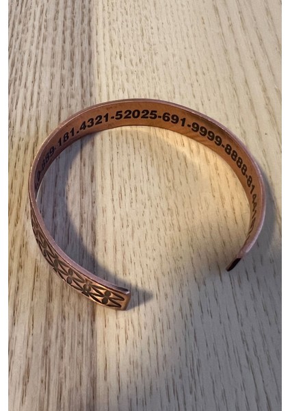 Bakır Sayı Sekansı Bileklik 4 Element Unisex