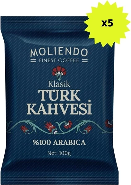 Moliendo Klasik Türk Kahvesi 100 g 5'li Paket