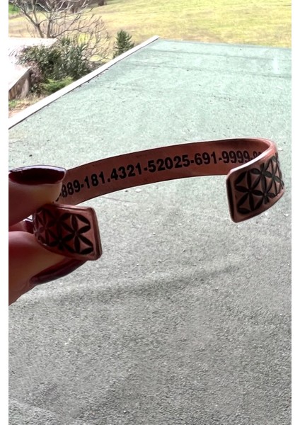 Bakır Sayı Sekansı Bileklik Unisex modelleri