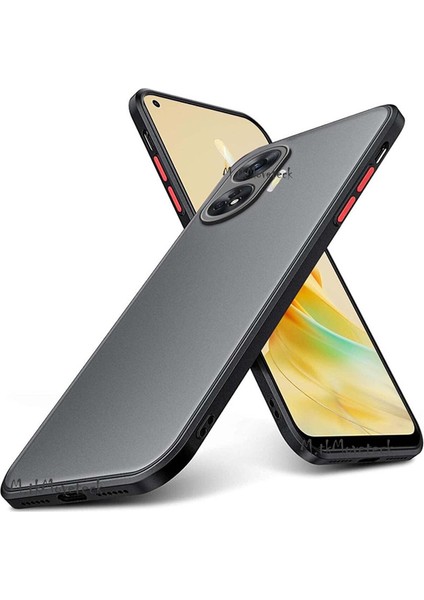 Realme C55 Kılıf Kamera Lens Korumalı Arkası Mat Buzlu Silikon Tuşları Renkli Military Ince Soft Pp Kapak