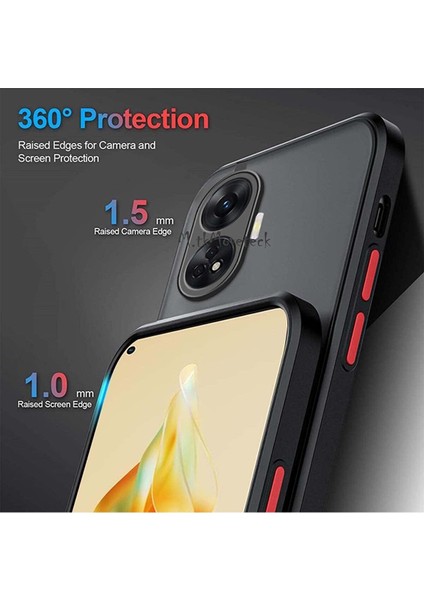 Realme C55 Kılıf Kamera Lens Korumalı Arkası Mat Buzlu Silikon Tuşları Renkli Military Ince Soft Pp Kapak