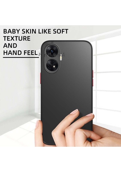 Realme C55 Kılıf Kamera Lens Korumalı Arkası Mat Buzlu Silikon Tuşları Renkli Military Ince Soft Pp Kapak