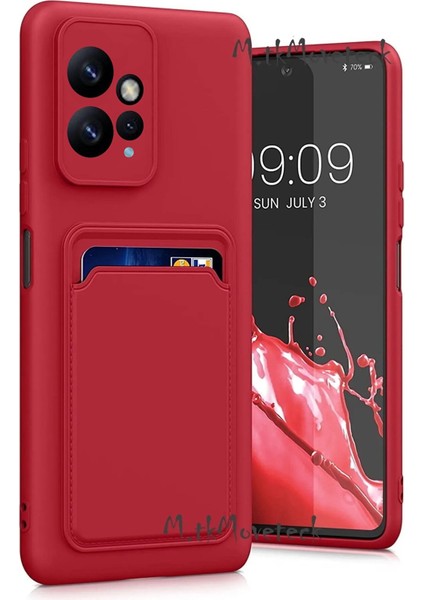 MTK Moveteck Xiaomi Redmi Note 12 4g Kılıf Kamera Korumalı Kartvizitli Cüzdan Silikon Kartlıklı Yumuşak Silikon