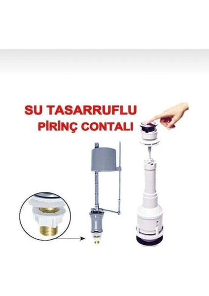 Basmalı Su Tasarruflu Klozet Sifon Rezervuar Iç Takım Seramik