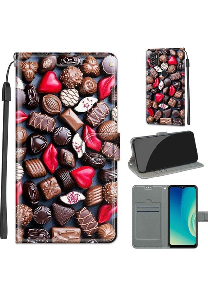 Zte Blade A7S 2020 C06 Kırmızı Dudak Çikolata Için Pu Kılıf (Yurt Dışından) modelleri
