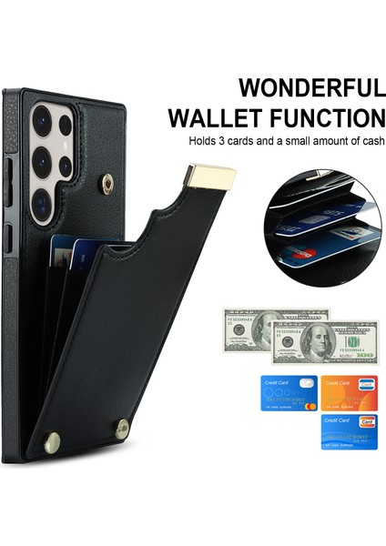 Samsung Galaxy S23 Ultra 5g Için Kart Yuvaları Telefon Kılıfı - Siyah (Yurt Dışından) fırsatları