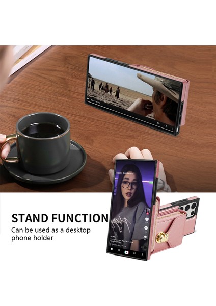 Samsung Galaxy S23 Ultra 5g Için Kart Cüzdan Telefon Kılıfı - Rose Gold (Yurt Dışından) fırsatları