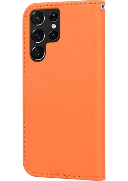 Ykd Store Samsung Galaxy S10+ Için Deri Telefon Kılıfı - Turuncu (Yurt Dışından)