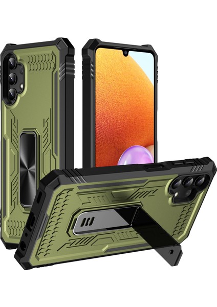 Samsung Galaxy A14 5g / 4g Için Görünmez Tutucu Kılıf - Koyu Yeşil (Yurt Dışından)