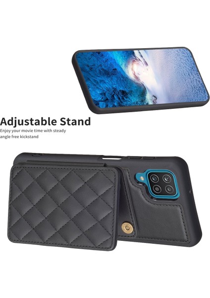 Samsug Galaxy A12 Için BF25 Kart Torbası Telefon Kılıfı - Siyah (Yurt Dışından) indirimleri